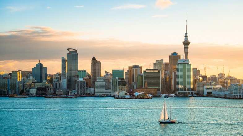 The scenic evening view of Auckland, 2 weeks in New Zealand.