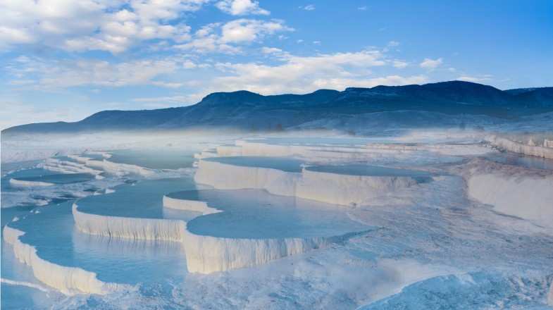 You can see these natural pools when you go from Cappadocia to Pamukkale.