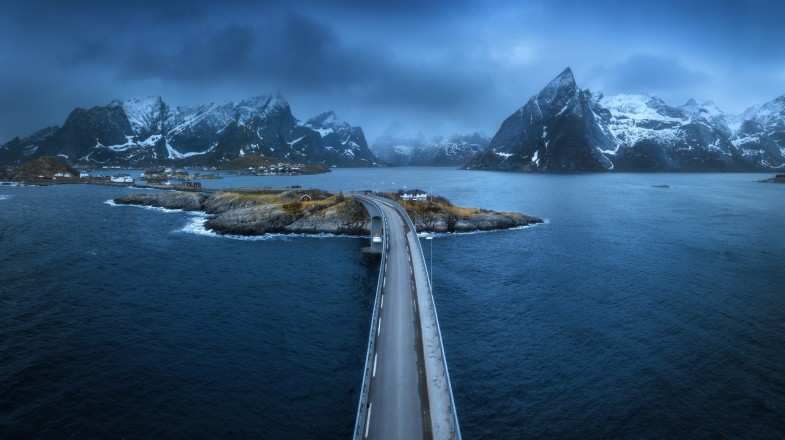 Go over this bridge at island of Rorbu while spending 2 weeks in Norway.