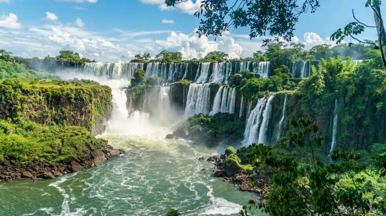 A view of the Iguazu Falls seen from the Argentinian National Park in Argentina in November.