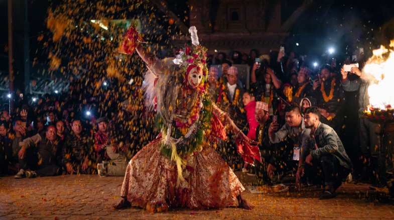 Watch traditional dances in Nepal in October.