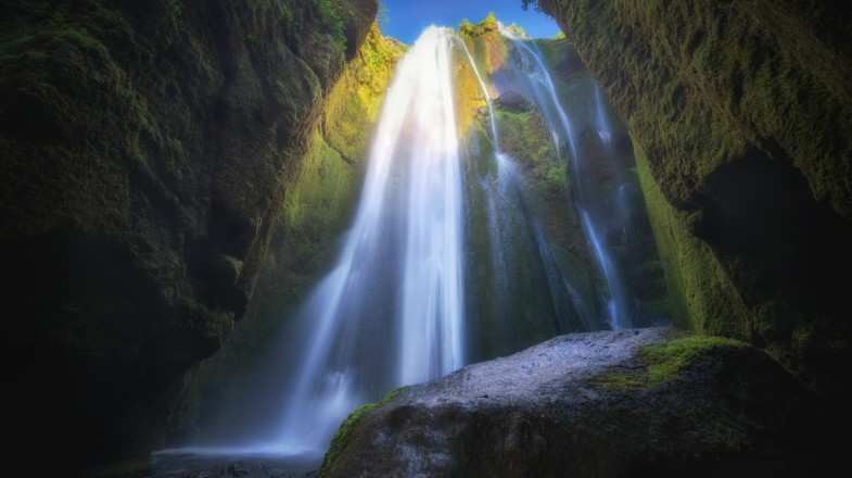 Gljufrabui waterfall is one of the most beautiful waterfalls in Iceland