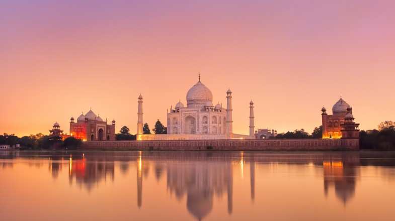 The Taj Mahal is one of the main destinations in a Golden Triangle India tour. Completing the Golden Triangle in India is recommended for those short of time.