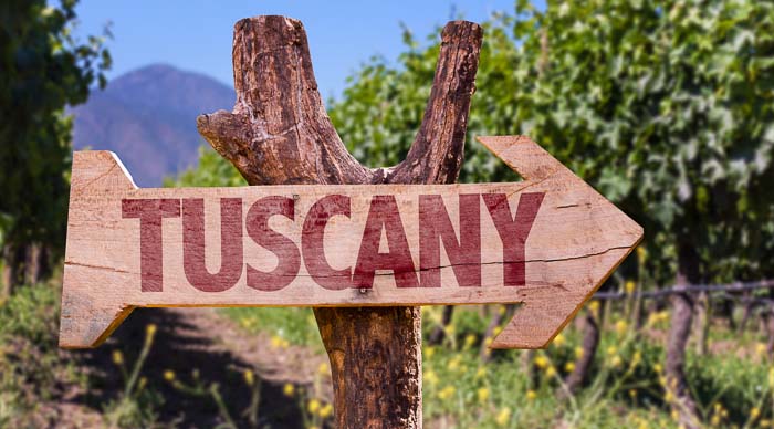 Tuscany wine district in Italy