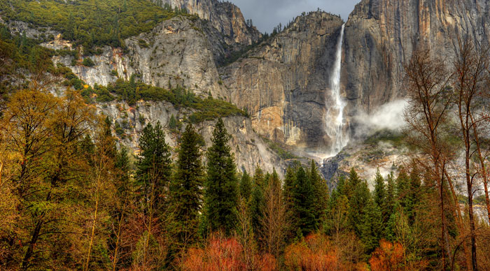 Yosemite Falls in autumn