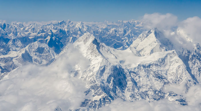 High range of Himalayas mountains in Tibet