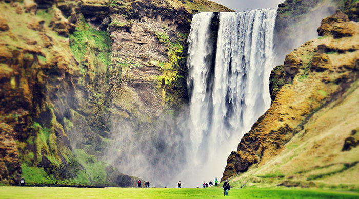 Skogafoss waterfalls in Iceland