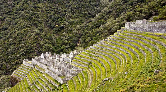 Winay Wayna an Inca ruin along the Inca Trail to Machu Picchu