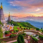 Landmark pagoda in doi Inthanon national park at Chiang mai